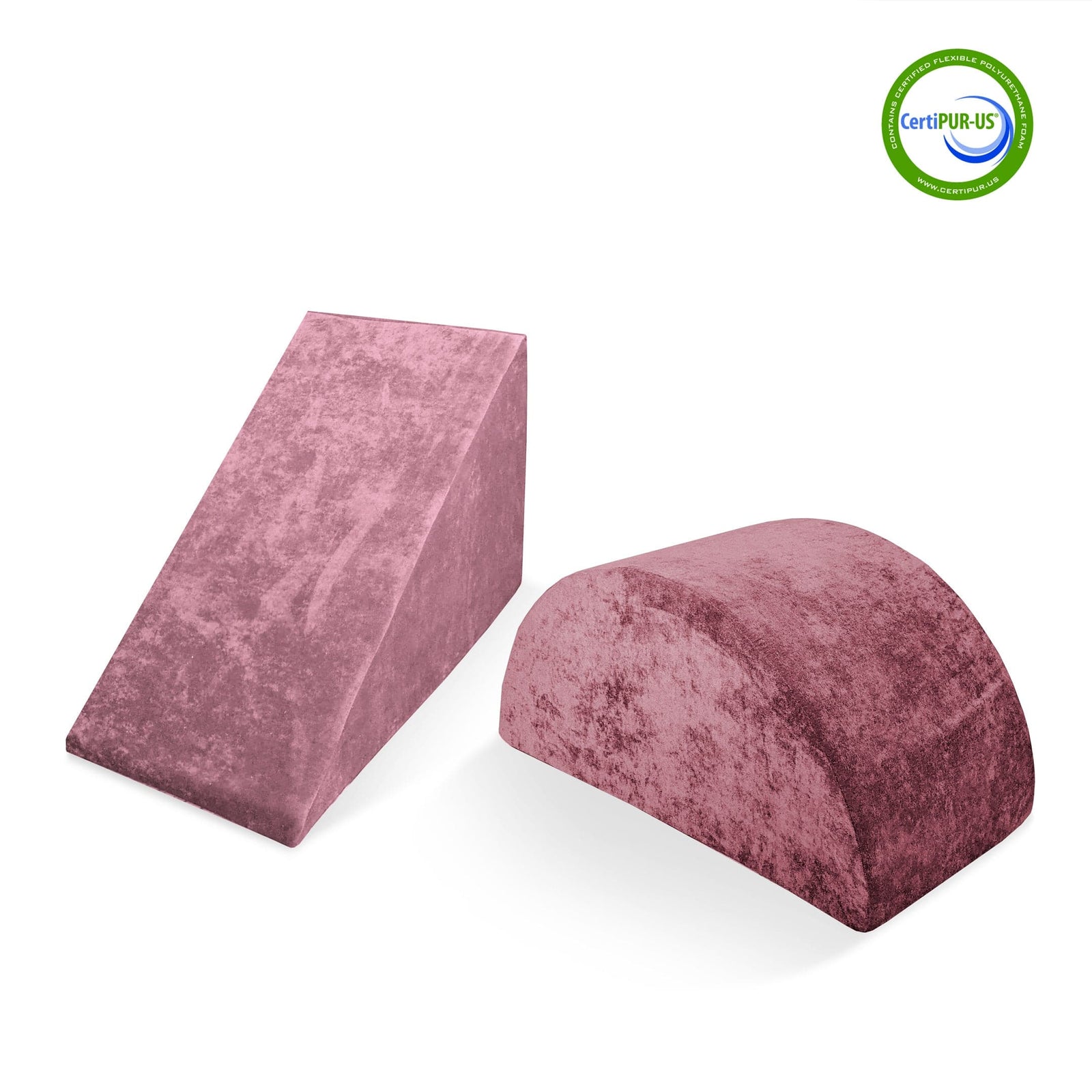 Go Coconut Canadian Play Couches, Furniture and Toys Rose Blush Wedge & Mega Rocker Bundle