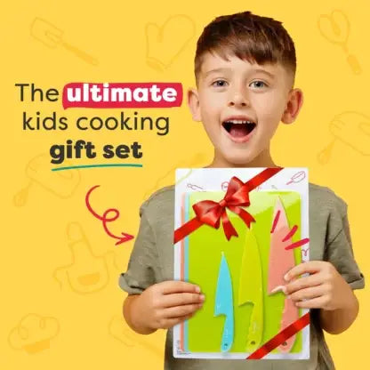 Baketivity Corp 6 Piece Kids Cutting Board and Knife Set