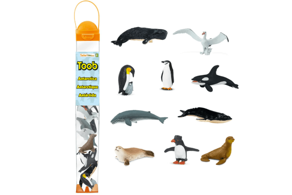 Antarctica Toob, Safari LTD, 3 years and up, Montessori language materials, FREE Nomenclature cards, imagination, The Montessori Room, Toronto, Ontario, Canada.