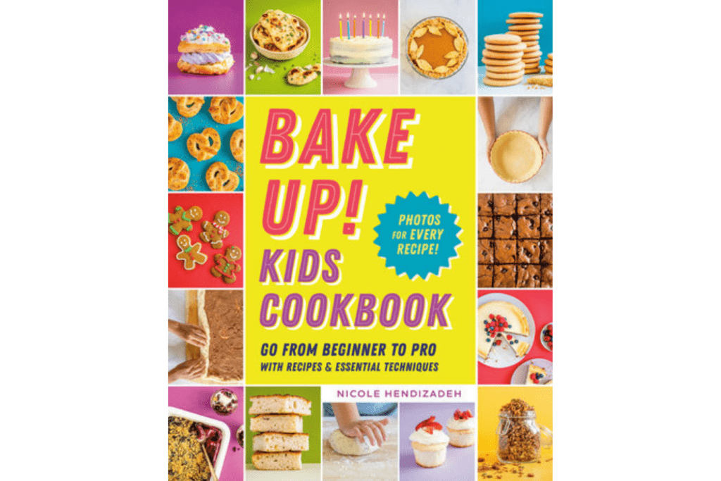 Bake Up! Kids Cookbook by Nicole Hendizadeh, child-friendly recipes, visual recipe book for kids, best gifts for children who like to bake, The Montessori Room, Toronto, Ontario, Canada.