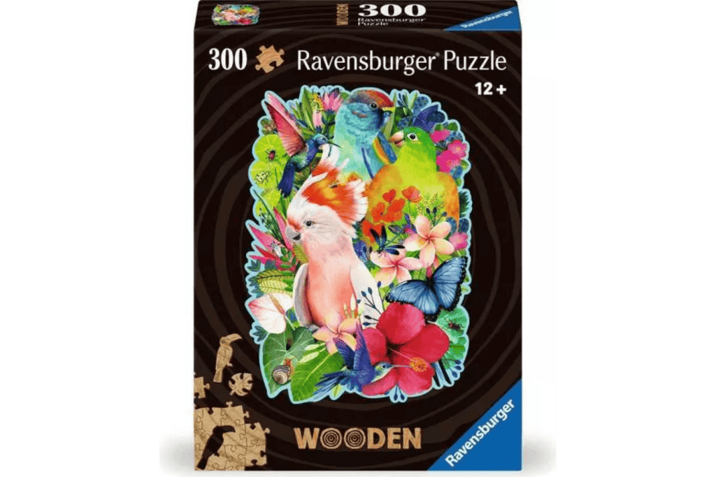 Beautiful Birds 300 Piece Wooden Puzzle, Ravensburger puzzles, best gifts for 12 year old, best gifts for 13 year old, best gifts for puzzle lovers, best gift for bird lovers, The Montessori Room, Toronto, Ontario, Canada.