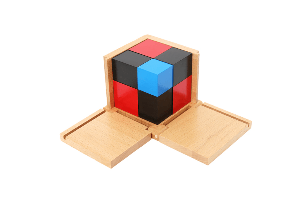 Binomial Cube, Montessori Sensorial materials, Montessori classroom materials, Montessori Casa materials, Montessori Primary materials, Montessori classroom packages, The Montessori Room, Toronto, Ontario, Canada.