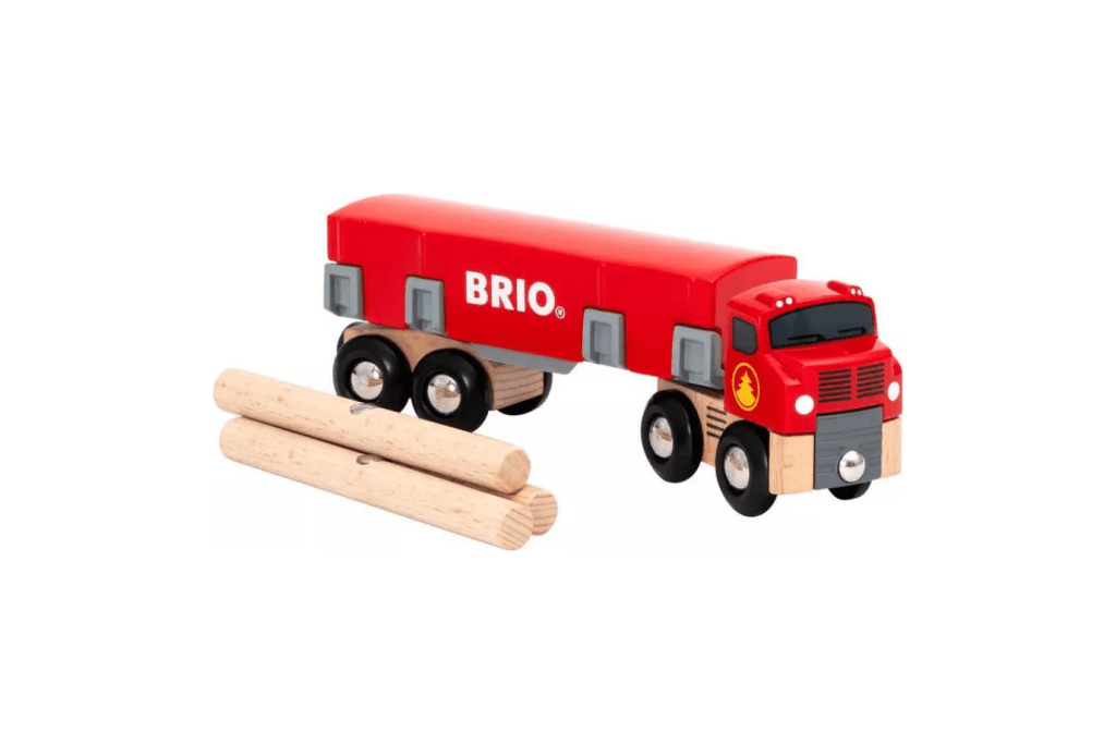 Brio Lumber Truck, Brio world, Brio, Brio accessories, wooden train set, best wooden train set, high quality wooden train set, best gifts for kids, The Montessori Room, Toronto, Ontario, Canada.
