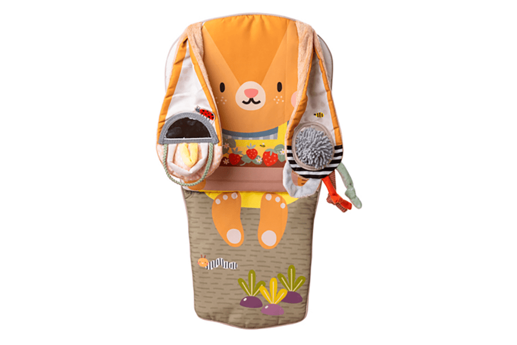 Taf Toys - Bunny Play & Kick Car Toy, travel toys for babies, toys for the car, toys for long road trips with babies, gifts for new baby, The Montessori Room, Toronto, Ontario, Canada.