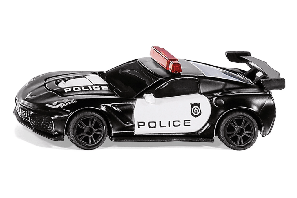 Chevrolet Corvette ZR1 Police, replica cars, realistic police car, language objects for Montessori language lessons, The Montessori Room, Toronto, Ontario, Canada.