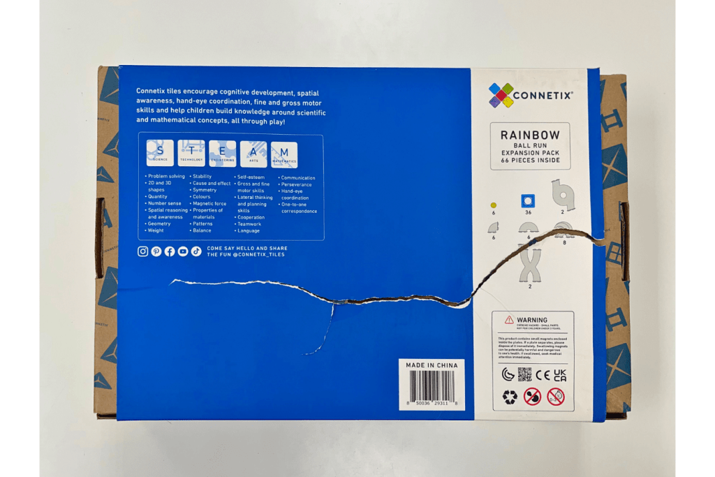 Connetix Tiles Ball Run EXPANSION Pack (Rainbow) - Damaged Packaging - FINAL SALE