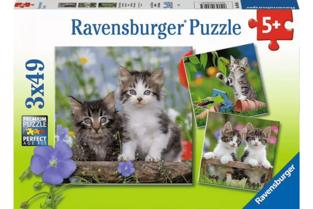 Children’s Jigsaw Puzzle Tiger Kittens - 49 Pieces Puzzle, Ravensburger, jigsaw puzzles for kids, best jigsaw puzzles for kids, The Montessori Room, Toronto, Ontario, Canada.