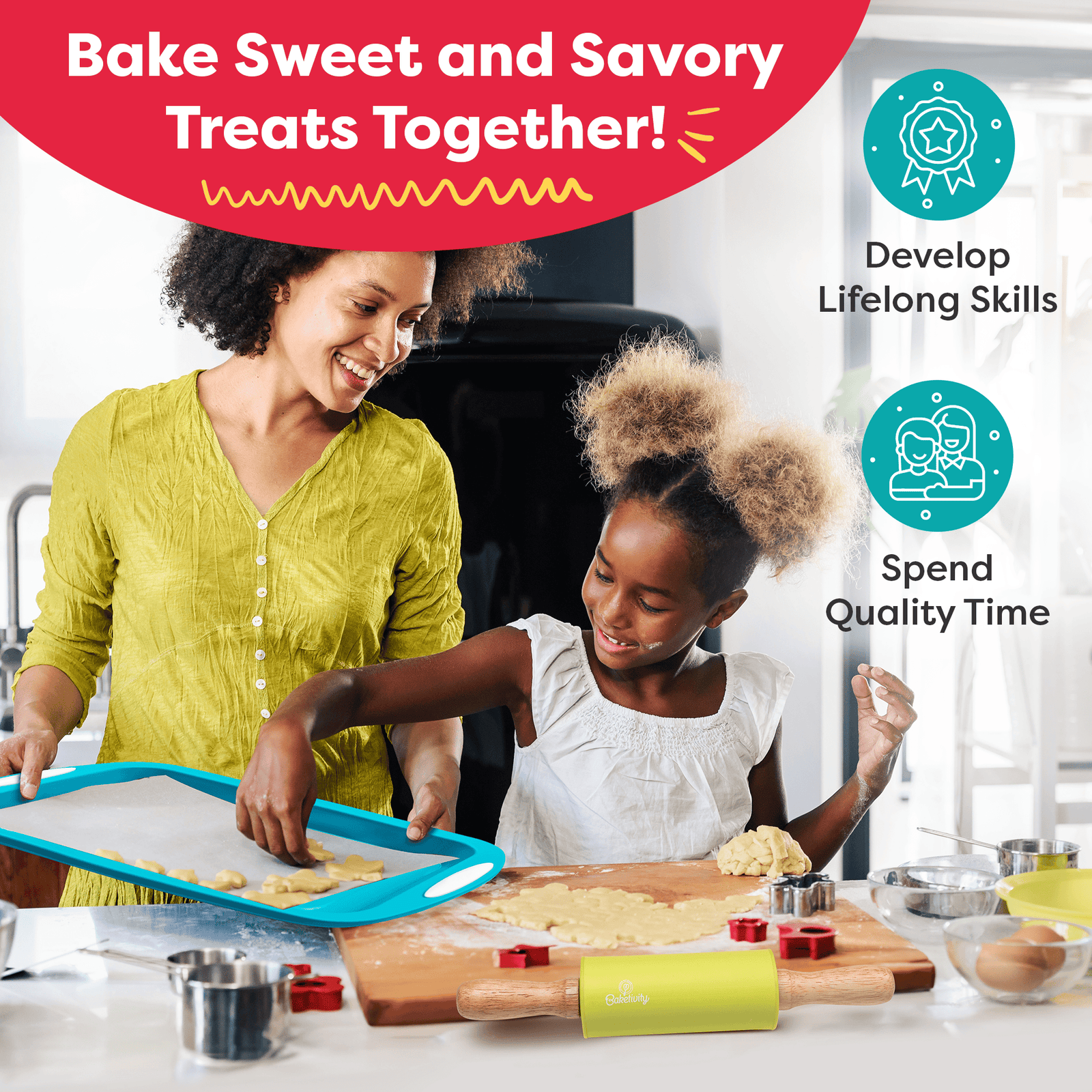 Baketivity Corp Complete Cookie Cutter Set for Children