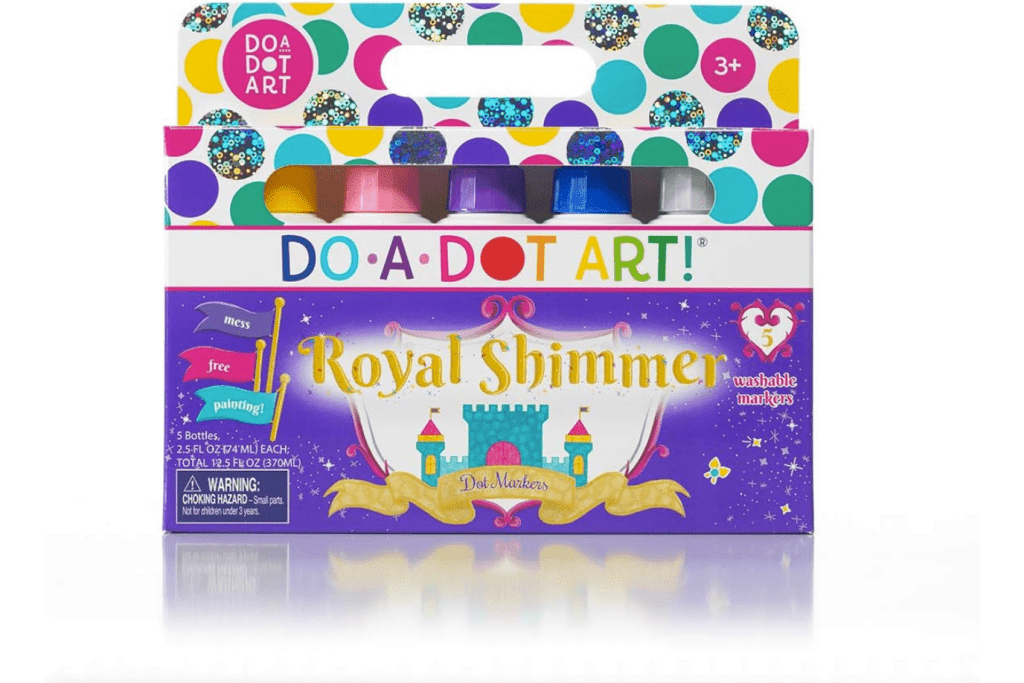 Do-A-Dot Markers - Shimmers (5 pack), 3 years and up, art materials for kids, best art materials for kids, best gifts for kids, travel toys, bingo daubers for kids, The Montessori Room, Toronto, Ontario, Canada. 