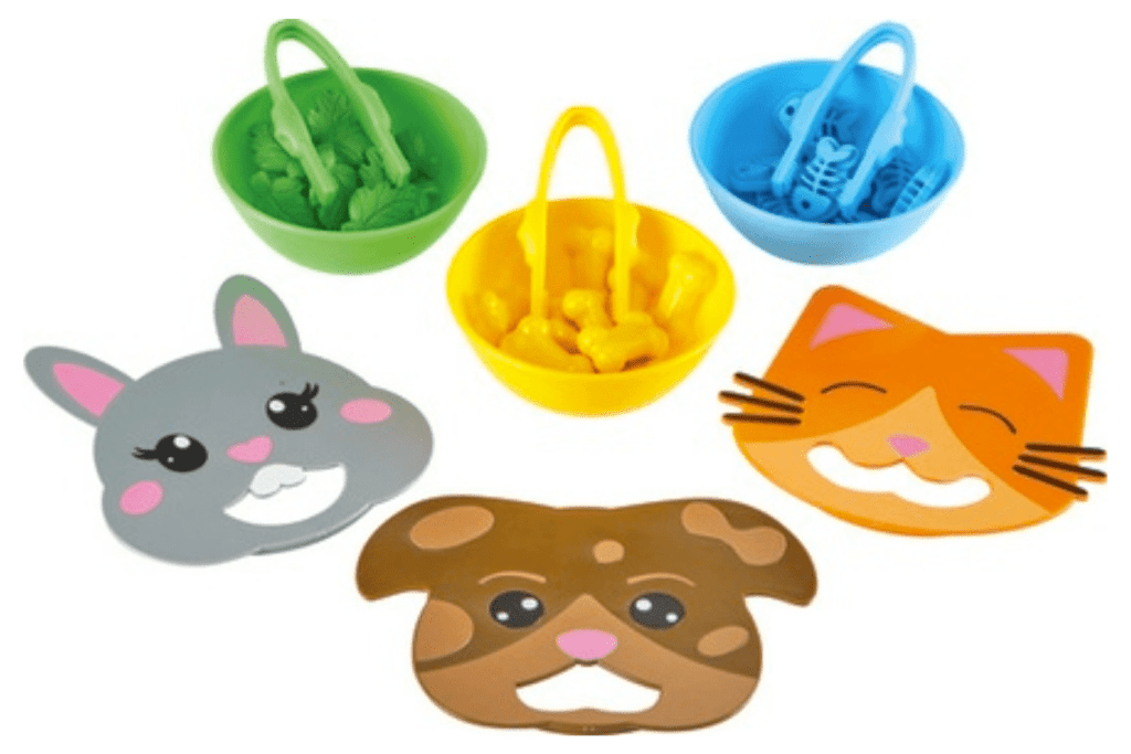 Fine Motor Feeding Friends, Learning Resources, 3 years and up, Montessori Shelf Work, Fine Motor Toys, Kindergarten Classroom Toys, The Montessori Room, Toronto, Ontario, Canada.