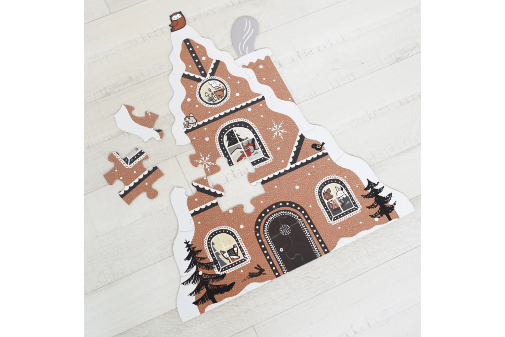 Wee Gallery Gingerbread House Christmas Floor Puzzle (24 pieces, ages 3-6)