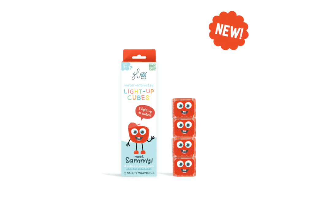 Glo Pals Light Up Cubes (4 Pack) toronto, glo pals toronto, light up ice cubes for bath, best bath toys for toddlers, best bath toys for kids that hate the bath, games for kids that hate the bath, best way to get kids into the bath, Toronto, Canada