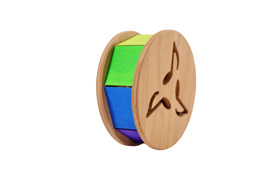Grimm's Musical Rolling Wheel With 8 Coloured Tone Lamellas