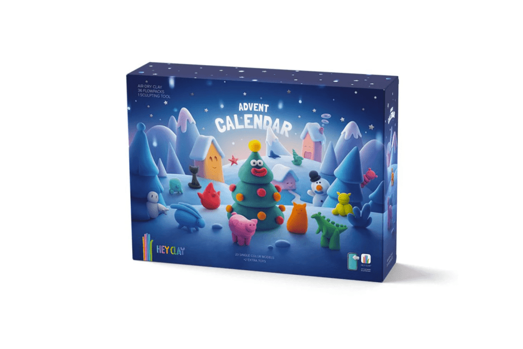 Hey Clay Advent Calendar 2024, arts and crafts advent calendar, chocolate-free advent calendar, unique advent calendars, advent calendars for kids who like crafts, best advent calendars, The Montessori Room, Toronto, Ontario, Canada.