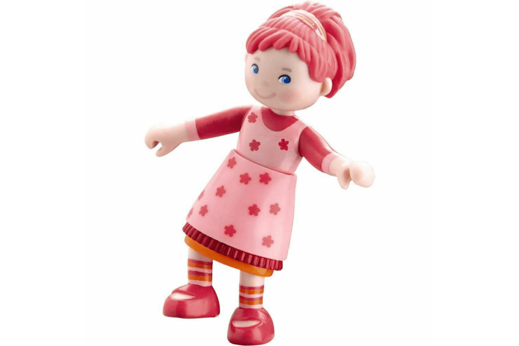 Little Friends Doll, HABA, Little Friends collection, miniature dolls, toy dolls, dolls for dollhouse, best pretend play toys, best gifts for 3 year olds, best gifts for 4 year olds, best gifts for 4 year olds, imaginative play toys, The Montessori Room, Toronto, Ontario, Canada.