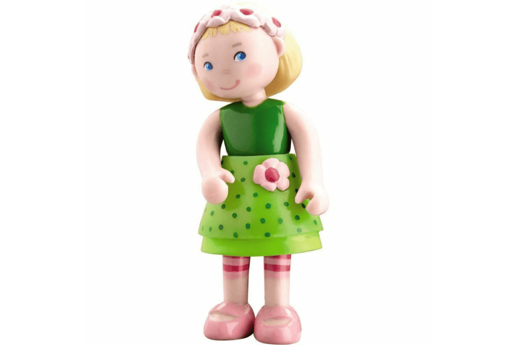 Little Friends Doll, HABA, Little Friends collection, miniature dolls, toy dolls, dolls for dollhouse, best pretend play toys, best gifts for 3 year olds, best gifts for 4 year olds, best gifts for 4 year olds, imaginative play toys, The Montessori Room, Toronto, Ontario, Canada.