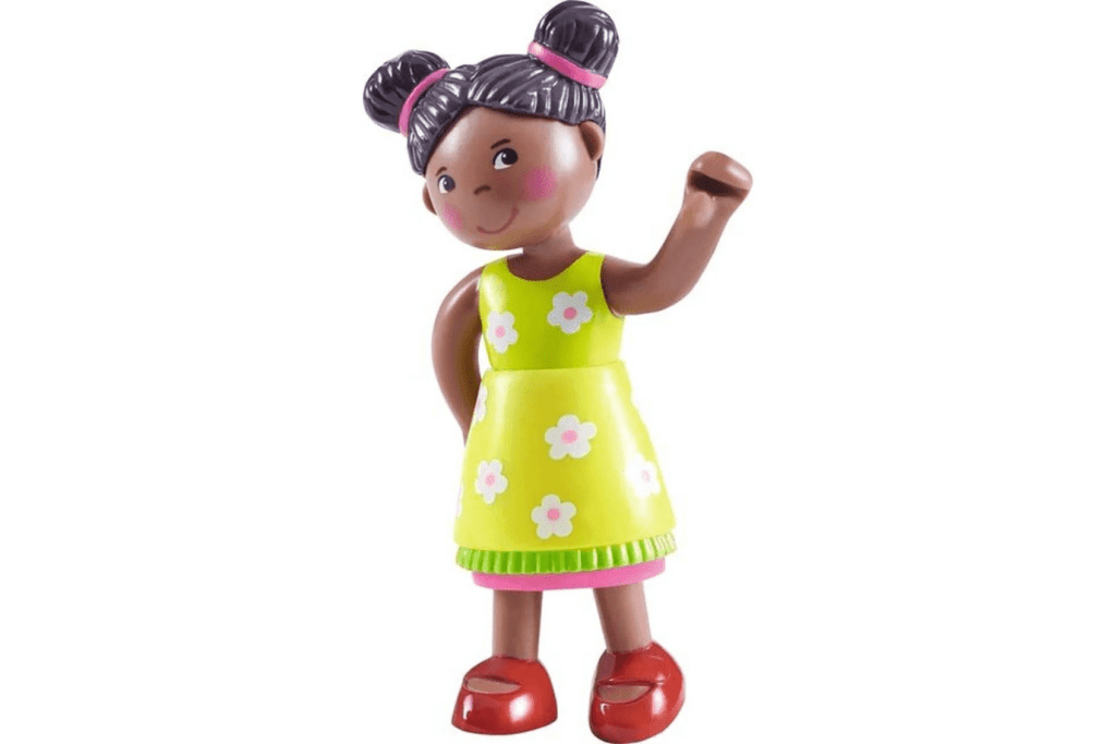 Little Friends Doll, HABA, Little Friends collection, miniature dolls, toy dolls, dolls for dollhouse, best pretend play toys, best gifts for 3 year olds, best gifts for 4 year olds, best gifts for 4 year olds, imaginative play toys, The Montessori Room, Toronto, Ontario, Canada.