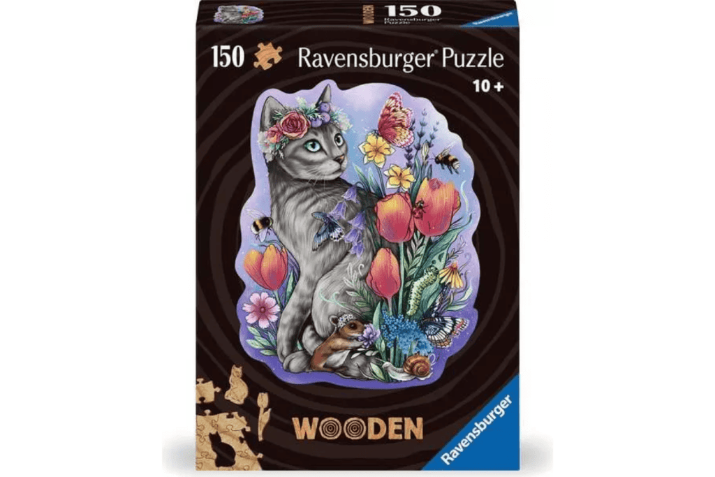Lovely Cat 150 Piece Wooden Puzzle, Ravensburger puzzles, gifts for 10 year olds, gifts for 11 year olds, gifts for 12 year olds, gifts for cat lovers, The Montessori Room, Toronto, Ontario, Canada.