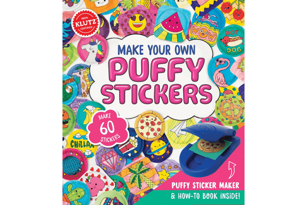Make Your Own Puffy Stickers
By Editors of Klutz, DIY stickers, craft kits for kids, birthday party ideas, The Montessori Room, Toronto, Ontario, Canada.
