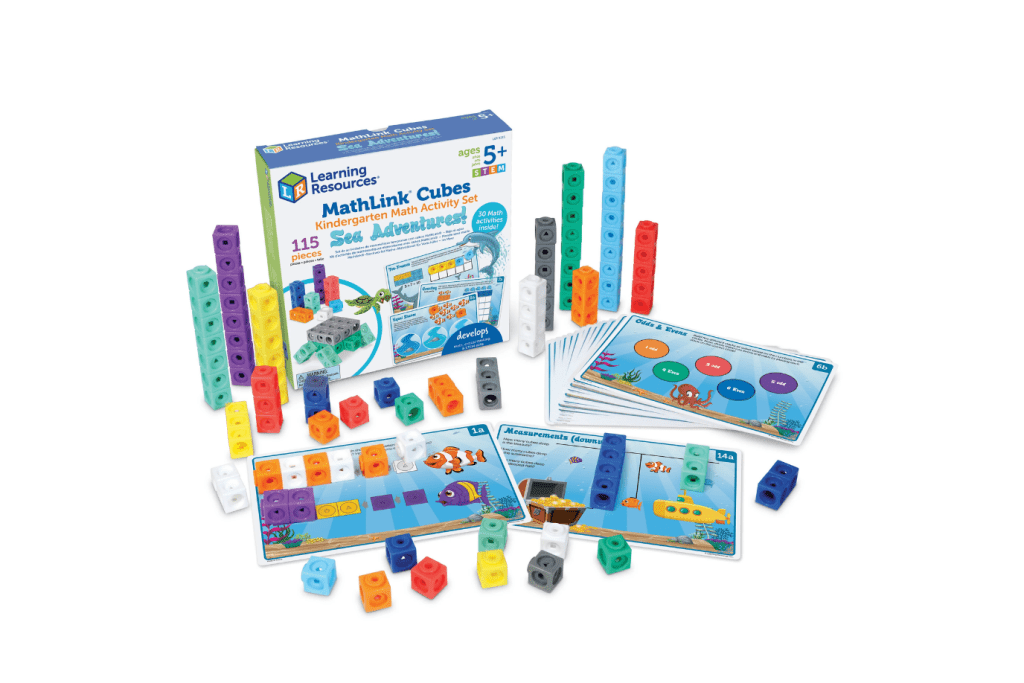 Mathlink Cubes Kindergarten Activity Set: Sea Adventure!, Learning Resources, kindergarten readiness, kindergarten math prep, math toys, The Montessori Room, Toronto, Ontario, Canada.