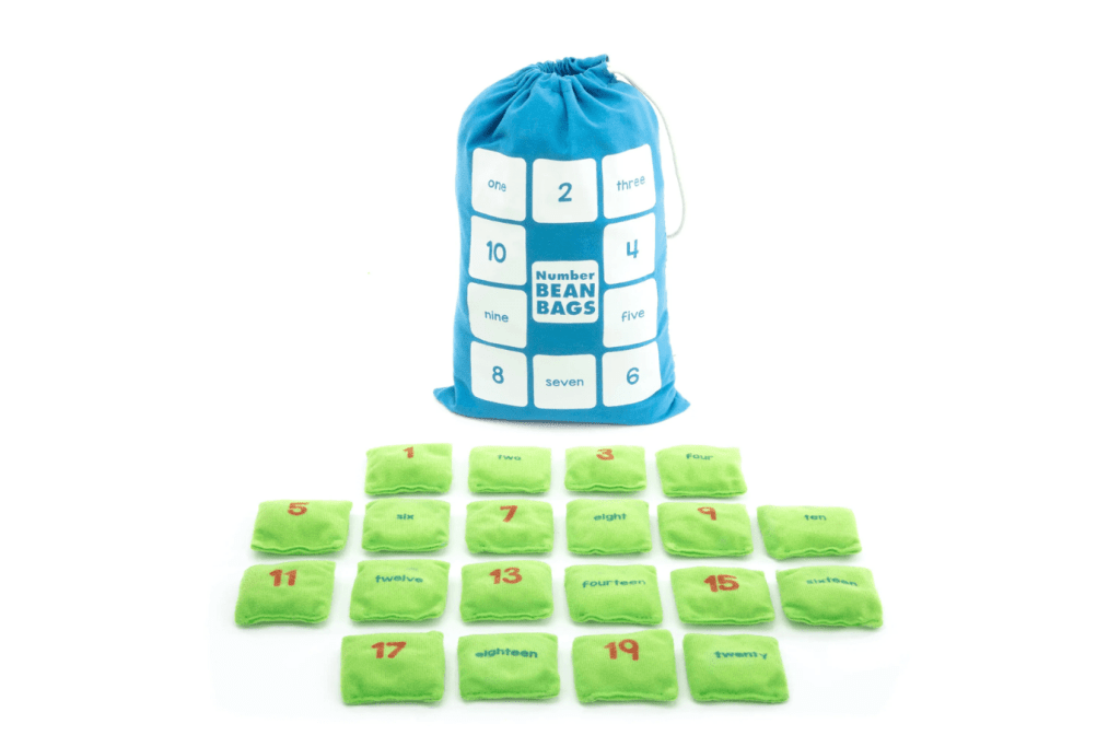 Number Bean Bags, Educational Insights, interactive math toys, tactile math games, classroom math activities, The Montessori Room, Toronto, Ontario, Canada.