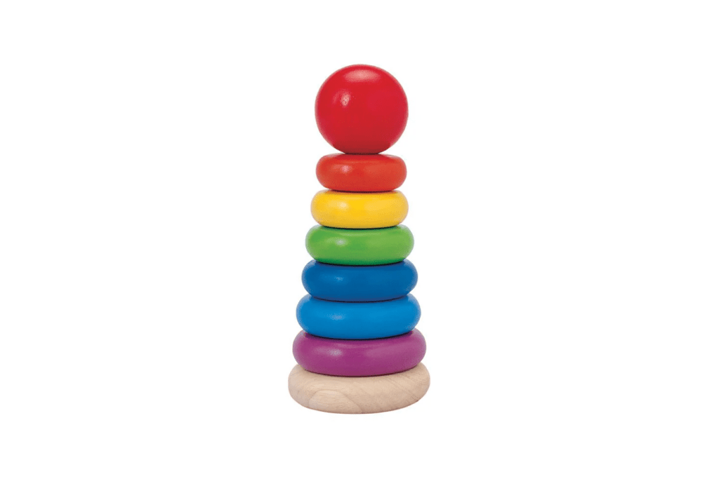 Plan Toys Stacking Ring, stacking ring toy, wood stacking rings, wooden toddler toys, educational toys for toddlers, montessori toys for 1 year olds, montessori toys for 2 year olds, montessori toys for kids, Toronto, Canada