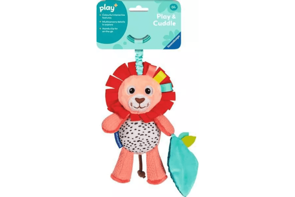 Play+ Stroller Toys, Shake & Rattle Lion, Pull & Wiggle Giraffe, Crinkle & Chew Meercat, Shake & Chirp Bird, Play & Explore Elephant, Pop-it Piranha, travel toys for babies, baby shower gifts, gifts for babies, The Montessori Room, Toronto, Ontario, Canada.