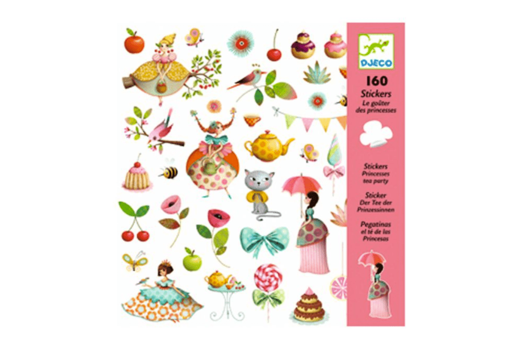 Djeco Stickers / Princess Tea Party #CO 10#, princess stickers, tea party stickers, Toronto, Canada