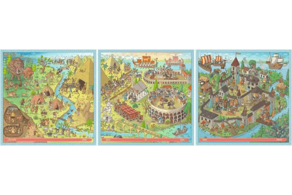 Puzzle UP! History - 100, 121 and 144 Piece Puzzles