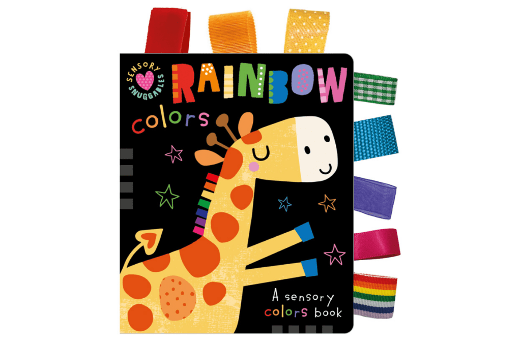 Rainbow Colours Board Book, Make Believe Ideas, books for newborns, books for babies, books for toddlers, books about colours, The Montessori Room, Toronto, Ontario, Canada.