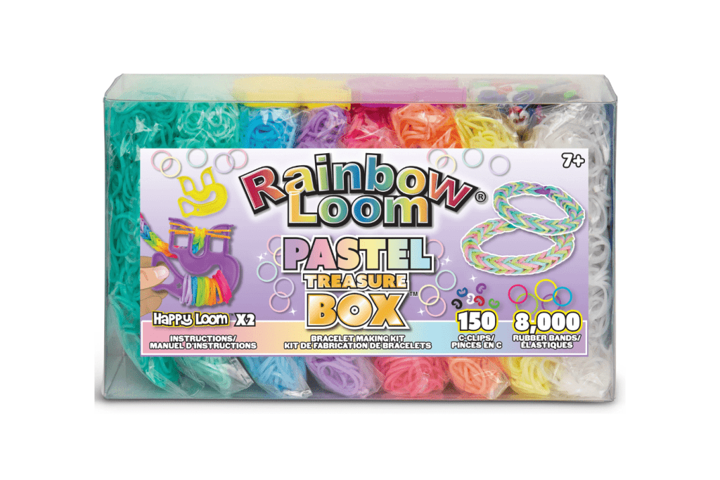 Rainbow Loom Treasure Box - Pastel, friendship bracelet kits, best gifts for 7 year olds, best gifts for 8 year olds, best gift for 9 year olds, best gift for 10 year olds, The Montessori Room, Toronto, Ontario, Canada.