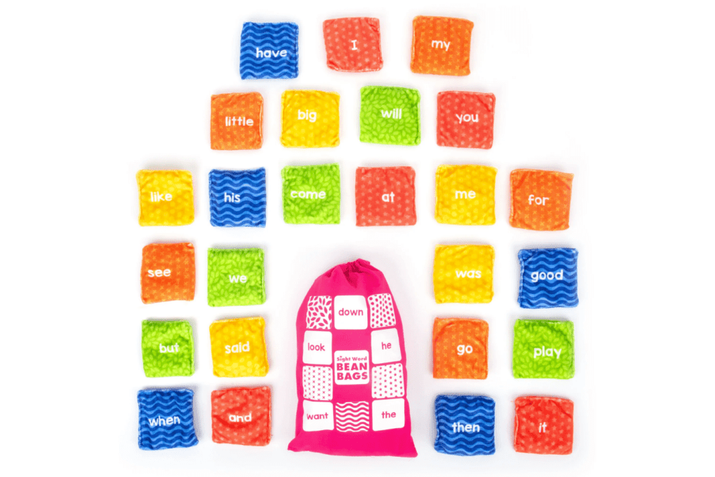 Sight Word Bean Bags, Educational Insights, toys that help children learn to read, reading toys, hands-on activities for kids, The Montessori Room, Toronto, Ontario,Canada.