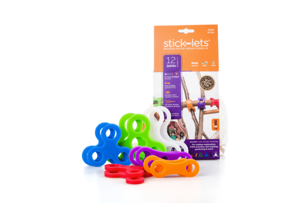 12-Piece Dodeka Fort Set, STICK-LETS, fort building toys, best outdoor toys, best gifts for 6 years and up, STEM toys, imaginative toys, The Montessori Room, Toronto, Ontario, Canada.