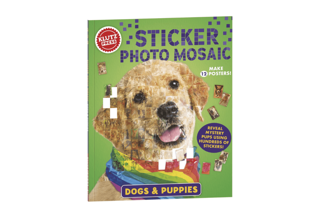 Sticker Photo Mosaic: Dogs & Puppies
Created By Editors of Klutz, gifts for dog lovers, art books for kids, travel toys, The Montessori Room, Toronto, Ontario, Canada.