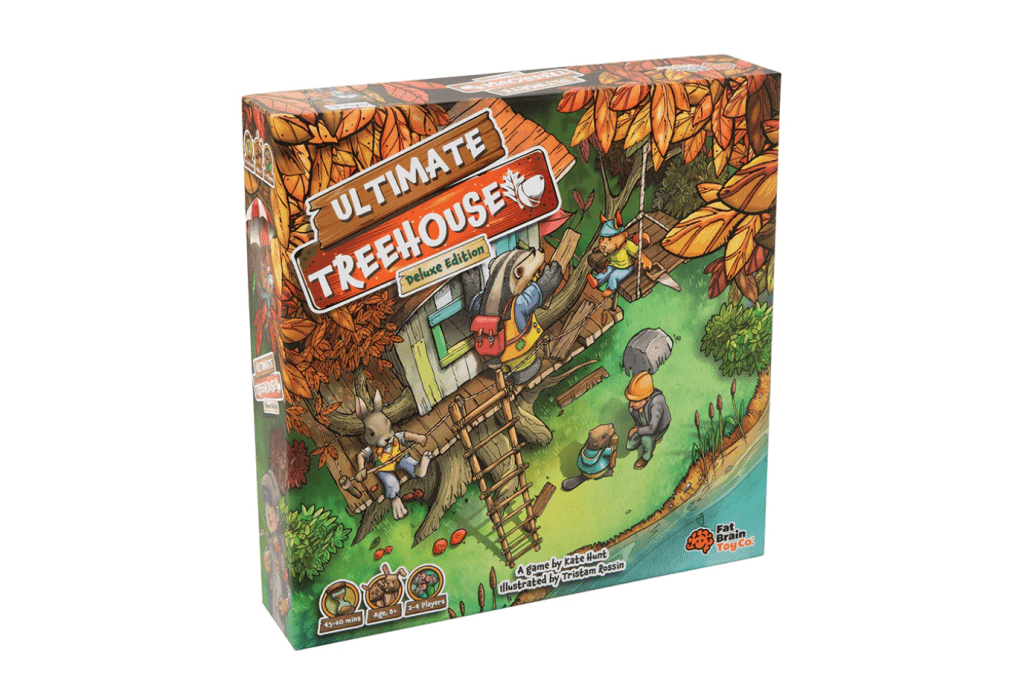 Ultimate Treehouse Game, Outset Media, boardgames for the whole family, board games for 8 years and up, strategy games for kids, Fat Brain Toys, The Montessori Room, Toronto, Ontario, Canada.