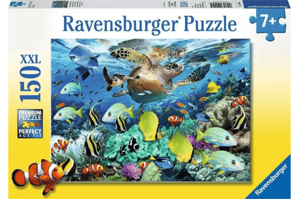 Children’s Jigsaw Puzzle Underwater Paradise - 150 Pieces Puzzle, Ravensburger, jigsaw puzzles for kids, best jigsaw puzzles for kids, The Montessori Room, Toronto, Ontario, Canada.