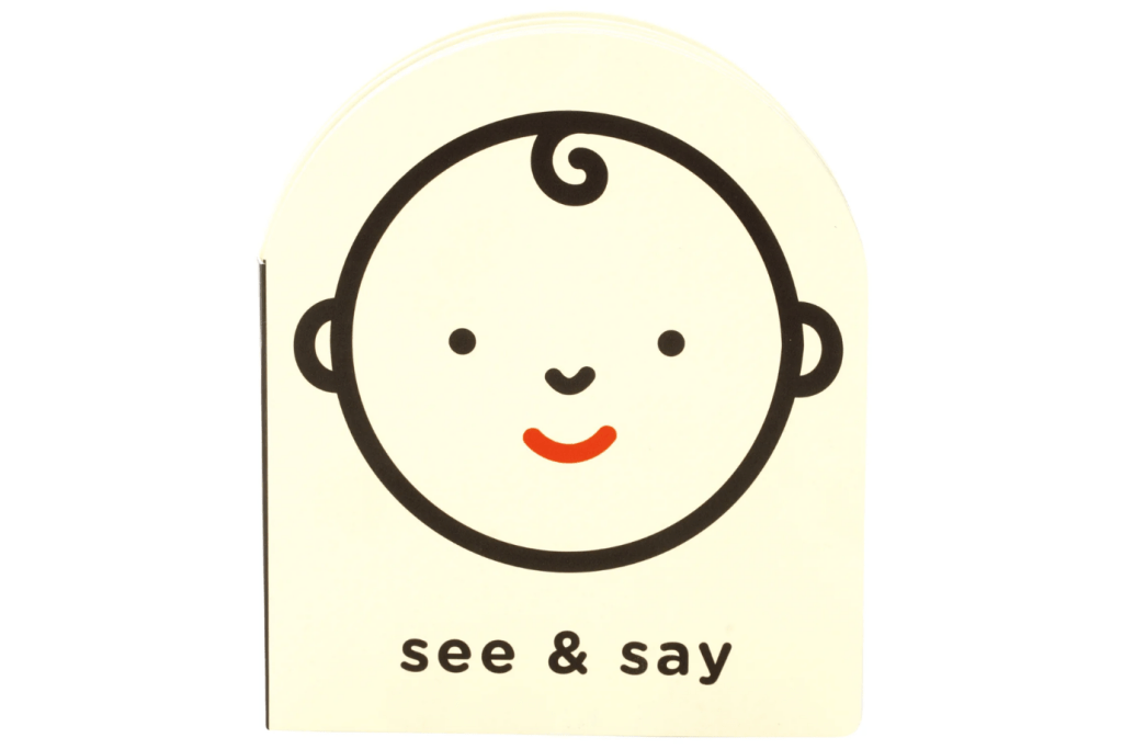 Wimmer See & Say Board Book, board books for babies, books with high contrast images, best first book for babies, best gifts for newborns, best gifts for infants, The Montessori Room, Toronto, Ontario, Canada.