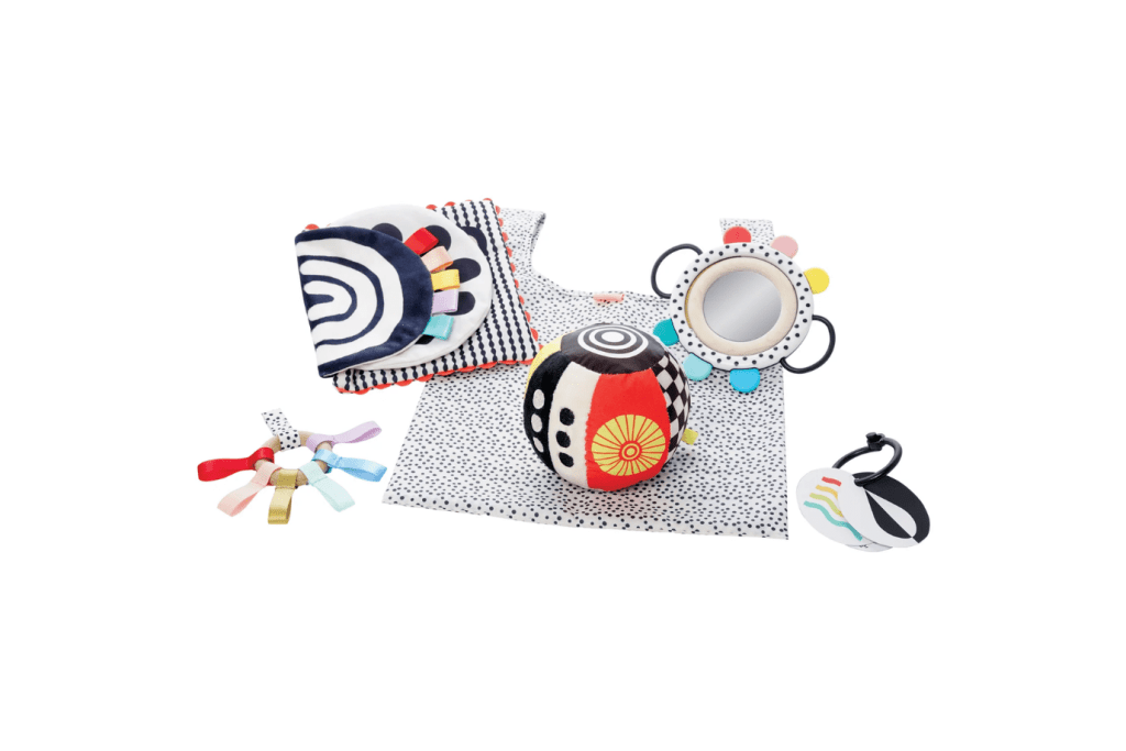 Wimmer Sensory Fun-Damentals Gift Set, Manhattan Toy, best gifts for infants, best baby shower gifts, best developmental toys for infants, best travel toys for infants, The Montessori Room, Toronto, Ontario, Canada.