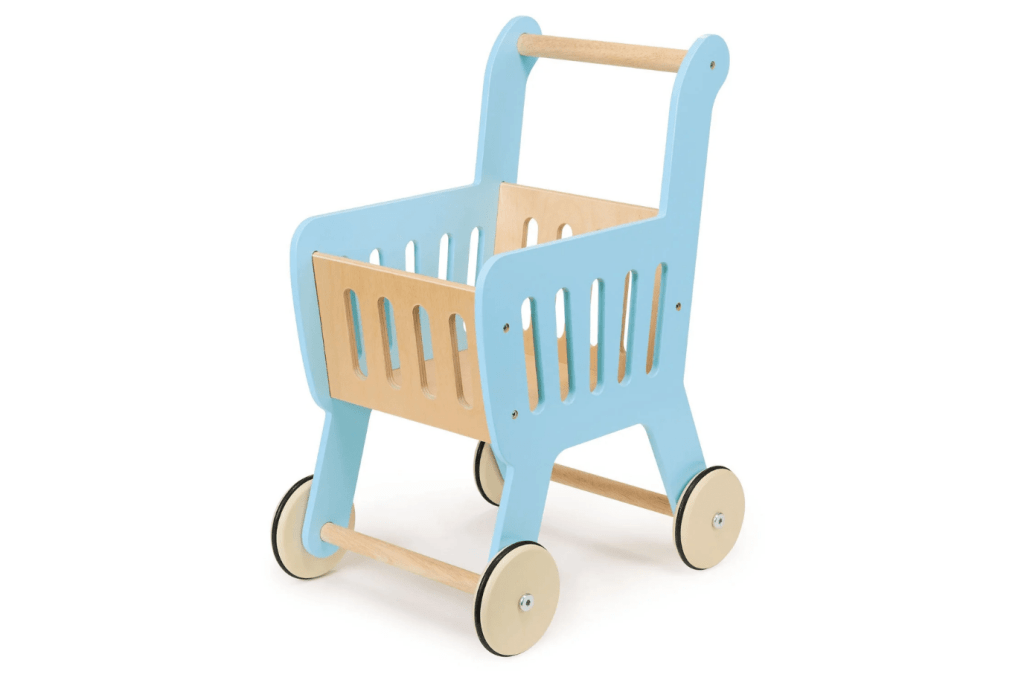 MENTARI  Shopping Cart, wooden shopping cart for kids, shopping cart for children, pretend shopping cart Toronto, pretend shopping trolley, Toronto, Canada