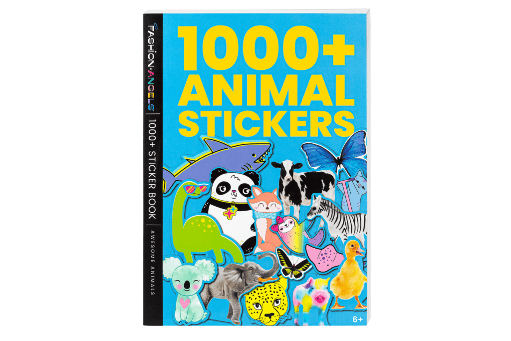 Sticker books, Each book contains 1000+ colourful assorted stickers.  Stickers are not only a great way to develop creativity but removing them from sheets and putting them on to paper is also a good way to develop fine motor skills.  Fashion Angels - 1000+ Sticker Book - Awesome Animals, sticker books for kids, best stickers for kids, fun sticker packs for kids, Toronto, Canada