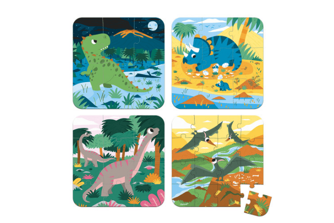 4 in 1 Progressive Puzzles - 6, 9, 12 & 16 pieces - The Montessori Room