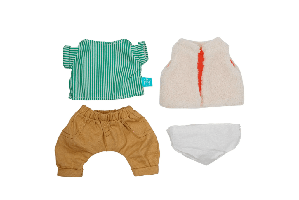 Baby Stella Outfits - Baby Stella Trendy Trekker, award winning Baby Stella Collection from Manhattan Toys, fits all 15 inch Baby Stella Dolls, enrich child's imaginative play, 12 months+, The Montessori Room, Toronto, Ontario, Canada.