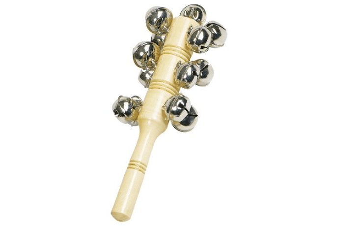 Bell stick with 13 bells - The Montessori Room, Toronto, Ontario, Canada, wooden instruments for kids, children's instruments, best instruments for kids, bell stick, percussion instruments for children, musical instruments