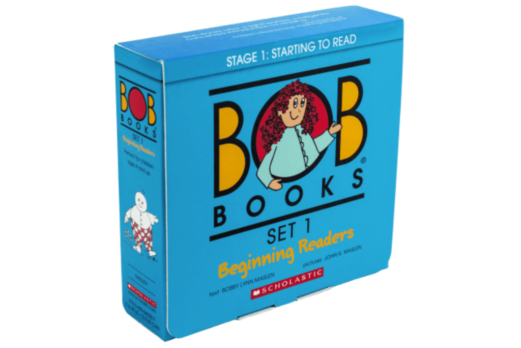 Bob Books Set 1: Beginning Readers, Stage 1: Starting to Read, best books to teach children how to read, books with phonics, letters M A T S, 12 books, simple learn to read books, best selling bob books, simple learn to read books, books for children 3 to 6 years old, The Montessori Room, Toronto, Ontario, Canada. 