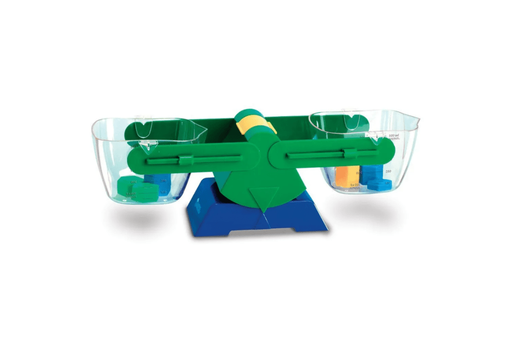 Bucket Balance by Learning Resources, 3 years and up, classroom quality toys, STEM toys, The Montessori Room, Toronto, Ontario, Canada.