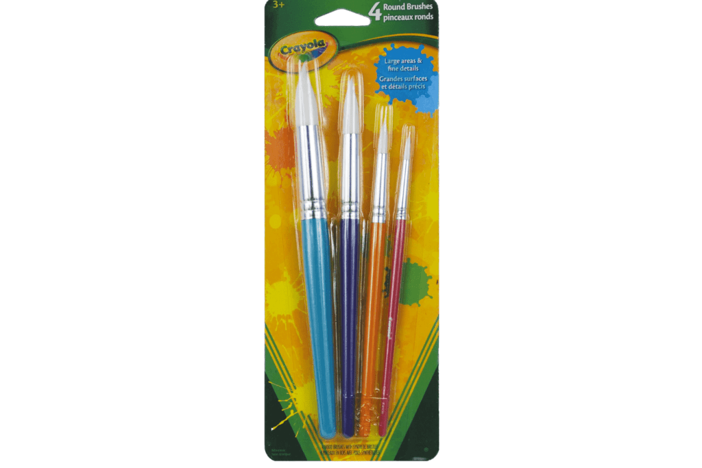 Crayola Round Brush Set (4 Count), The Montessori Room, Toronto, Ontario, Canada, paint brushes for kids, good quality paint brushes, crayola brushes, creative play, imaginative play, arts and crafts, craft supplies for kids.