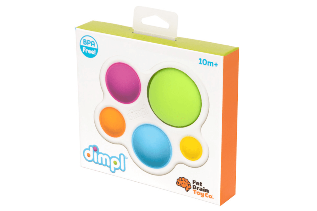 Dimpl, Fat Brain Toys, sensory toys, sensory, toys for baby, silicone toys, pop it, push buttons for kids, fidget toys, The Montessori Room, Toronto, Ontario, Canada, Outset Media