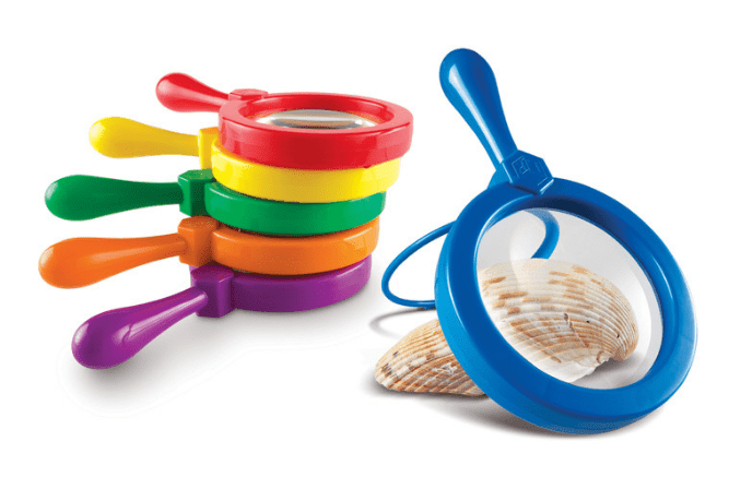 Jumbo Magnifying Glass - The Montessori Room, Learning Resources, Toronto, Ontario, Canada, toddler magnifying glass, children's magnifying glass, science exploration, science tools, science materials, investigation, adventure, outdoor tools, outdoor toys