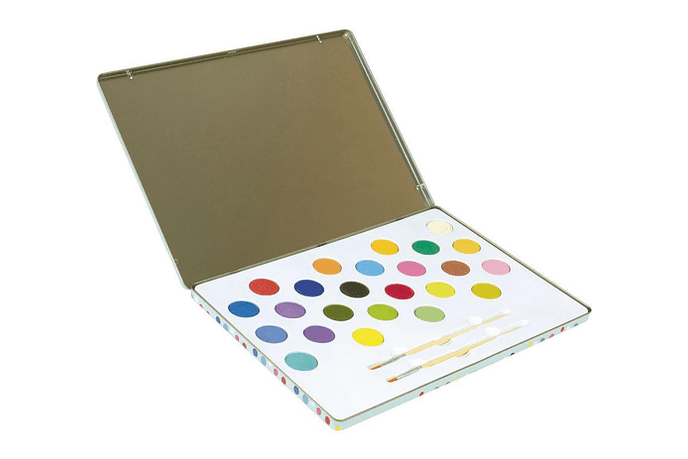 Large Watercolour Painting Set - The Montessori Room, Toronto, Ontario, Canada, watercolour paints for kids, children's watercolour, toddler watercolour set, 24 watercolours, paint brushes, art materials for kids, art supplies for kids, children's art, arts and crafts, creative toys, paint for kids