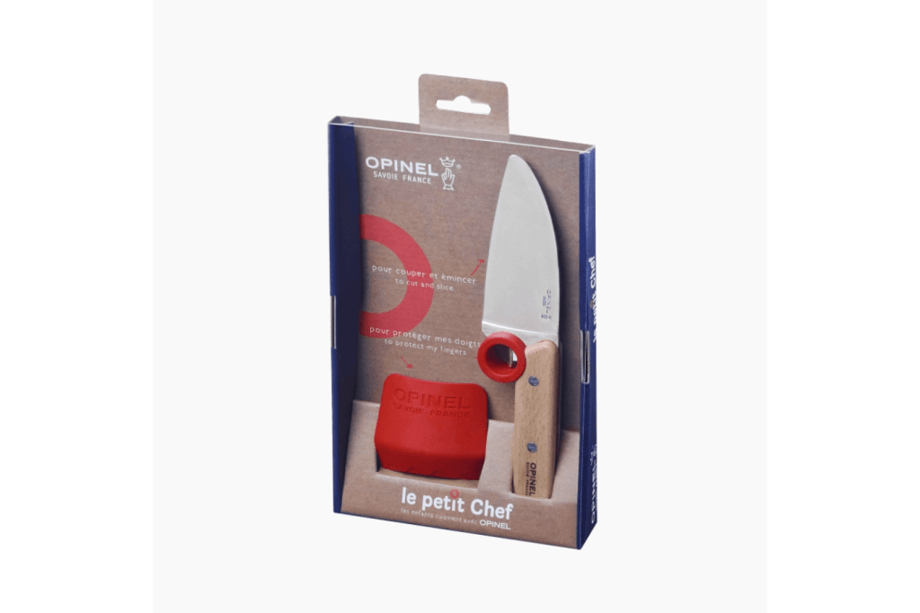 Opinel, Le Petit Chef Children's Knife + Finger Guard, 7 years and up, Montessori practical life skills, The Montessori Room, Toronto, Ontario, Canada.